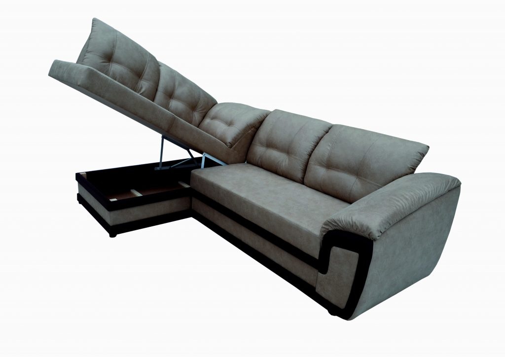 Угловой диван Барселона с подлокотником (бежевый, 257х170 см) kbrsln-bej-zp фото