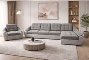 Комплект кутовий диван Спейс АМ3 і крісло (темно-сірий з світло-сірим) IMI Premium kmpl-sps-ll-96-94-p фото 14