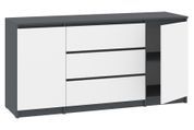 Комод Formo-7 (150 &times; 45 &times; 75 см, антрацит и белый) ph-kmd-ns3-2-ntrc-bl фото