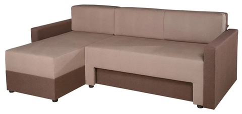 Угловой диван Лира (бежевый с коричневым, 206х133 см) klr-bej-kor фото