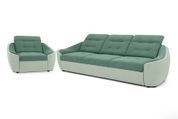 Комплект диван Спейс и кресло (зеленый с светло-зеленым) IMI Premium kmpl-dsps-kr-ll-32-31 фото