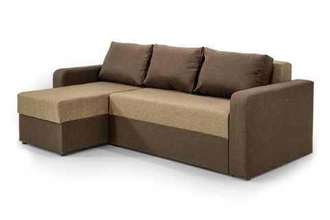 Угловой диван Париж (бежевый с коричневым, 235х150 см) IMI kprz-sn-21-03 фото