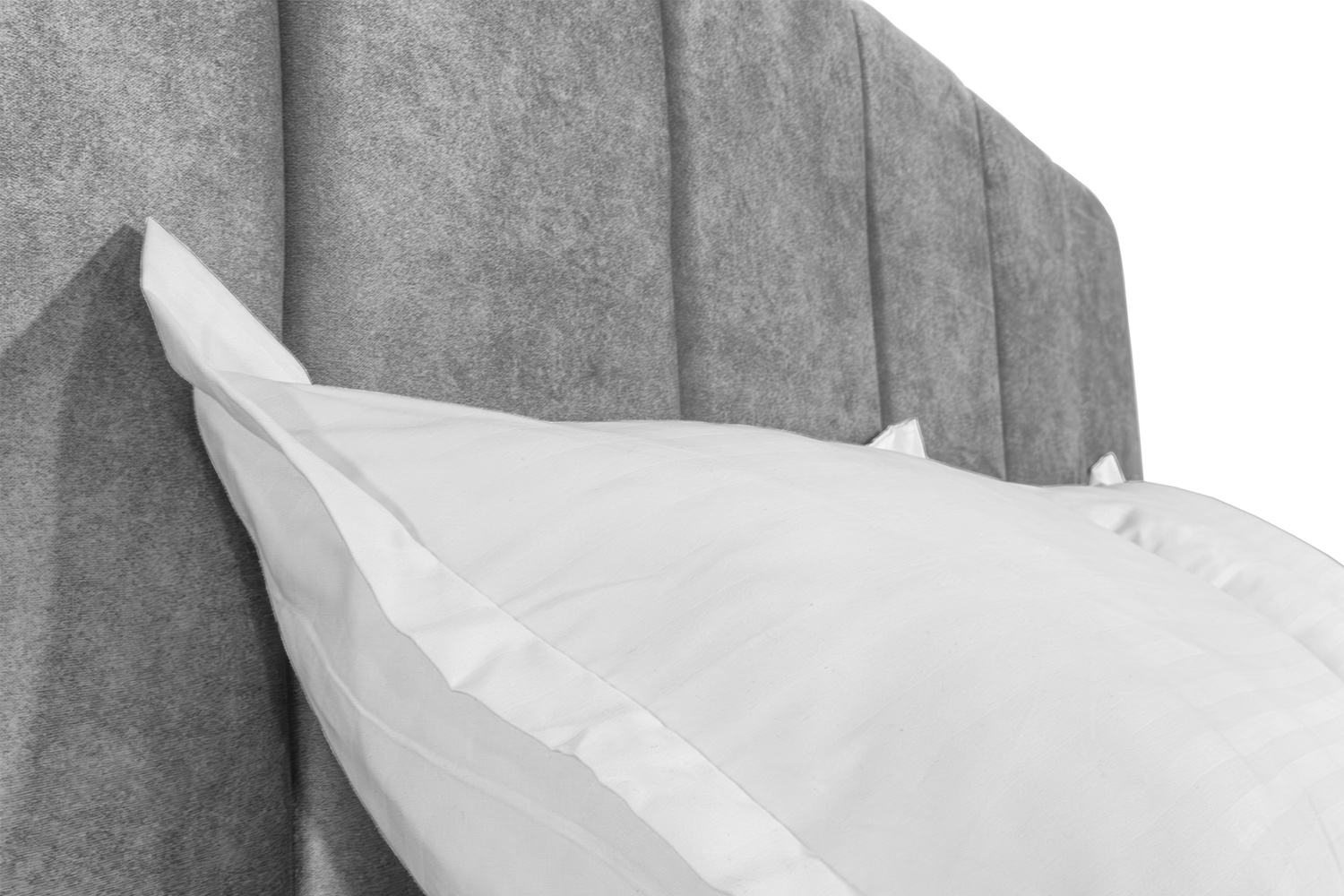 Ліжко Лотос 140х200 (Світло-сірий, велюр, без підйомного механізму) IMI llts140x200ssb фото