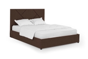 Ліжко з матрацом Цинія 160х200 (Коричневий, рогожка, без підйомного механізму) IMI tsnrg-am160x200kb фото