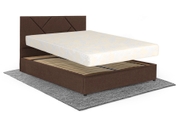 Кровать с матрасом Циния 160х200 (Коричневый, рогожка, без подъемного механизма) IMI tsnrg-am160x200kb фото