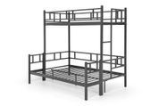 Двухъярусная кровать Коннектикут люкс-1 (80; 120 &times; 190 см, черный бархат) tn-l-dj-fl-ch-p фото 1