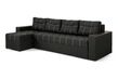 Кутовий диван Комфорт Плюс 3м (чорний, мікророгожка, 300х150 см) ІМІ