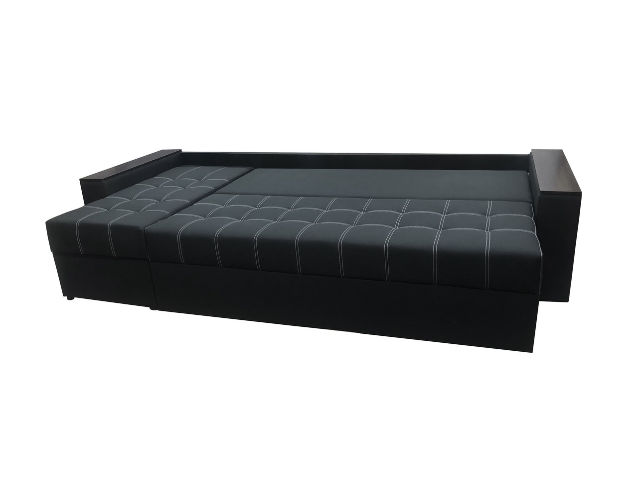 Кутовий диван Комфорт Плюс 3м (чорний, 300х150 см) ІМІ kkmfp-sn-19 фото