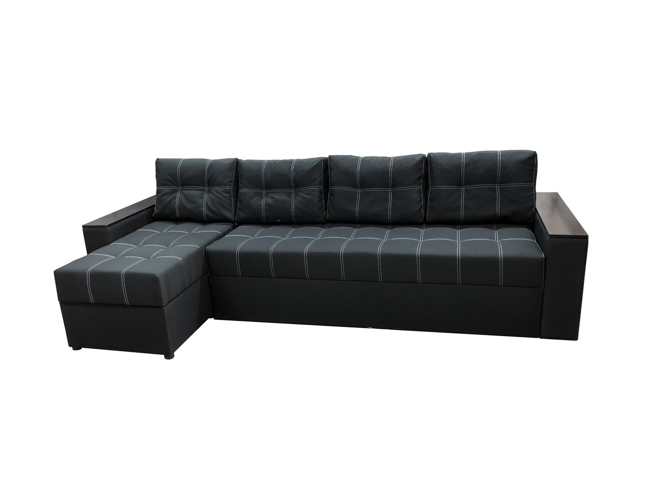 Угловой диван Комфорт Плюс 3м (черный, 300х150 см) IMI kkmfp-sn-19 фото