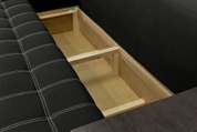 Кутовий диван Комфорт Плюс 3м (чорний, мікророгожка, 300х150 см) ІМІ kkmfp-sn-19 фото 6