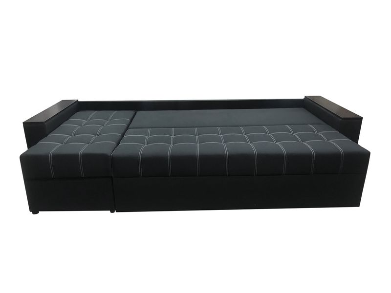 Кутовий диван Комфорт Плюс 3м (чорний, 300х150 см) ІМІ kkm20 фото