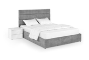 Кровать с матрасом Лилия 160х200 (Светло-серый, велюр, без подъемного механизма) IMI lll-am160x200ssb фото 5