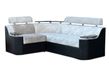 Кутовий диван Візаві (білий з чорним, 260х190 см) Лісогор