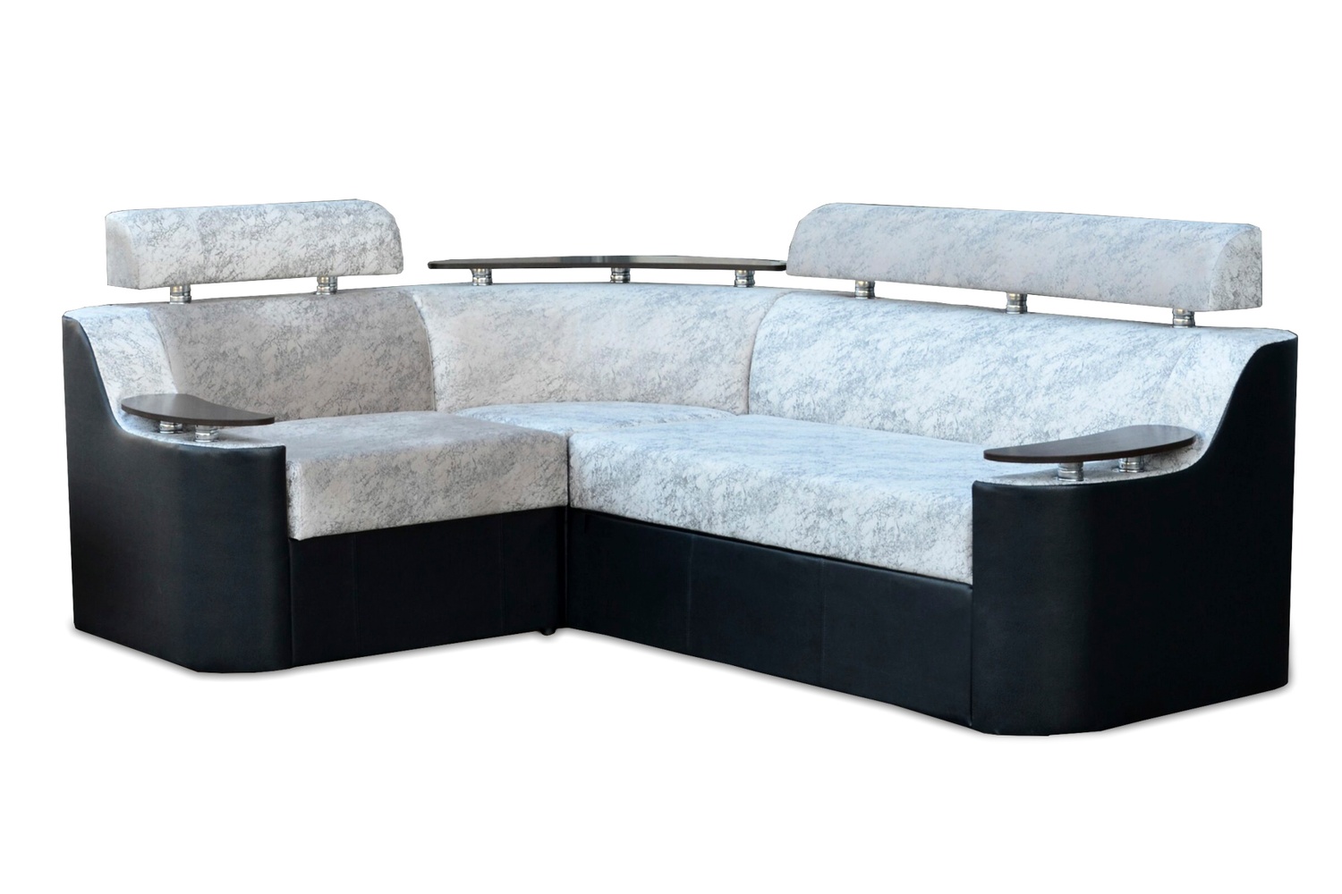 Кутовий диван Візаві (білий з чорним, 260х190 см) kvzv-bil-chrn фото