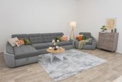 Комплект кутовий диван Спейс АМ3 і крісло (темно-сірий з світло-сірим) IMI Premium kmpl-sps-ll-96-94 фото 2