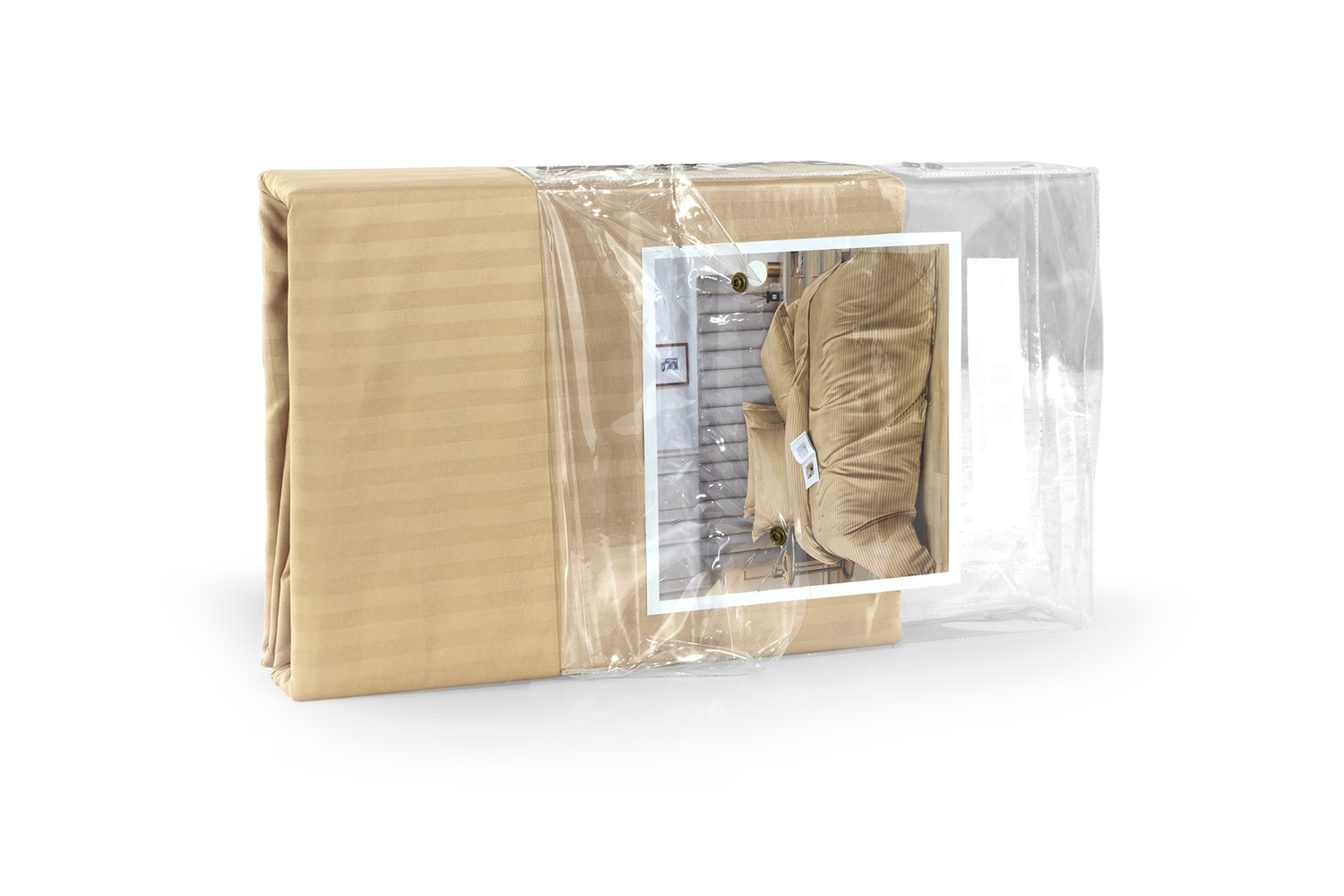 Комплект постельного белья (страйп-сатин, желтый, евро) kpb-sszhe-200x220 фото
