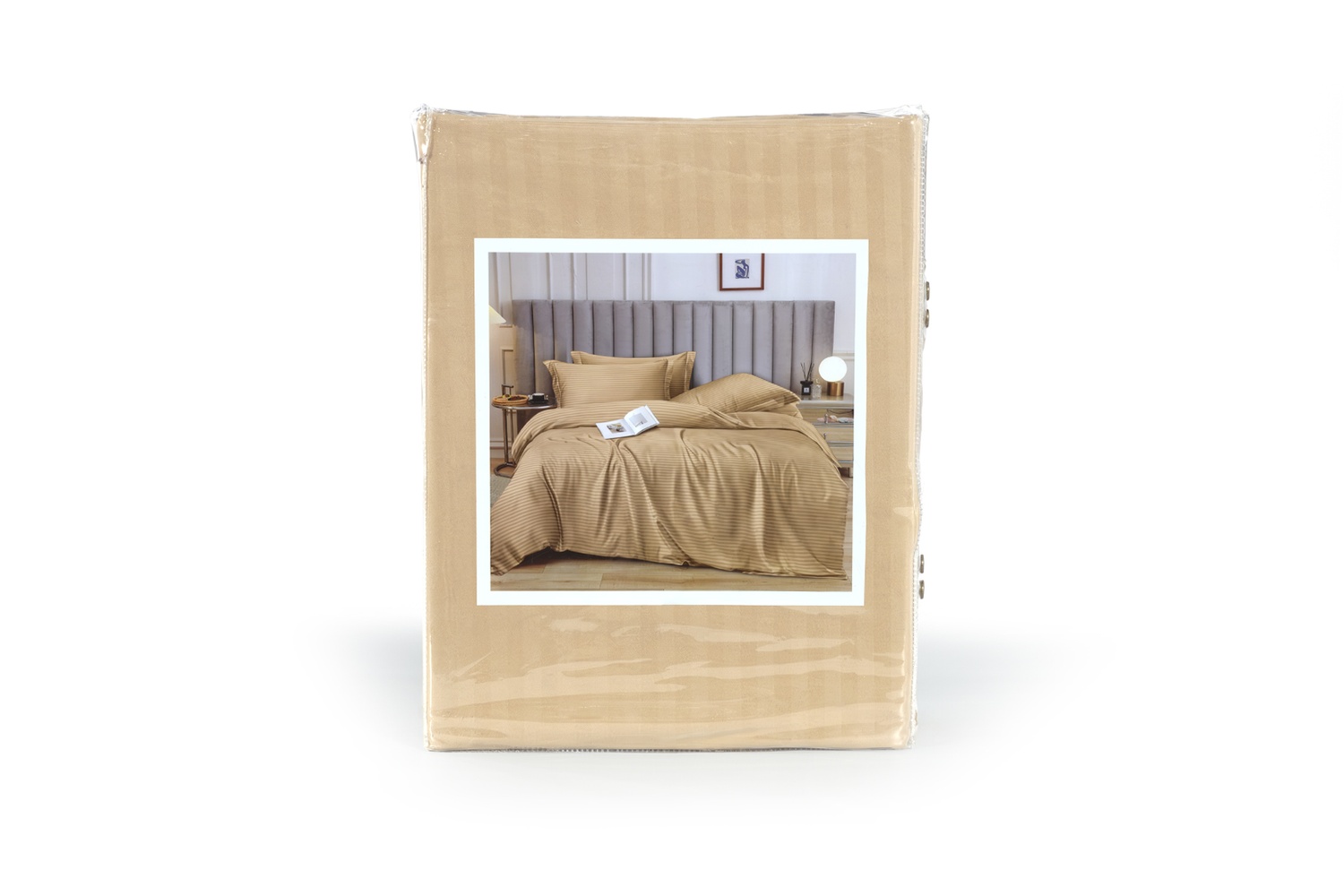 Комплект постельного белья (Страйп-сатин, желтый, евро) kpb-sszhe-200x220 фото