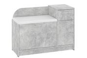 Тумба для взуття Jarnex (88,4 &times; 38 &times; 65 см, бетон і білий) ph-tmb-vz-b3-bt-bl фото