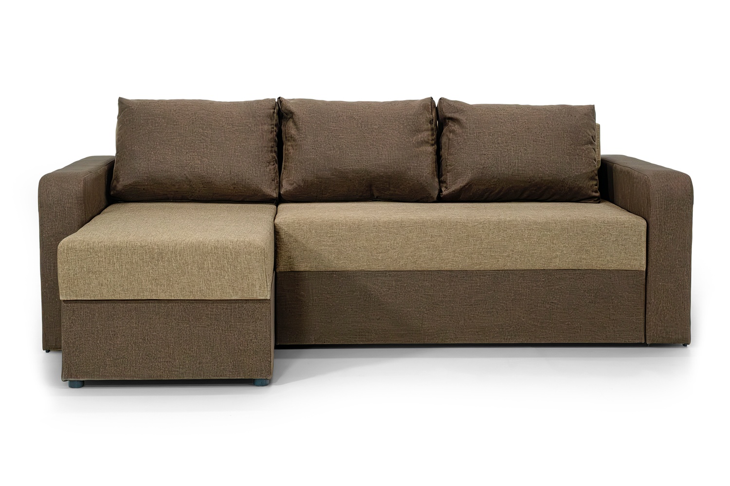 Угловой диван Арден (бежевый + коричневый, рогожка, 230х150 см) IMI krdn-sn-21-3 фото
