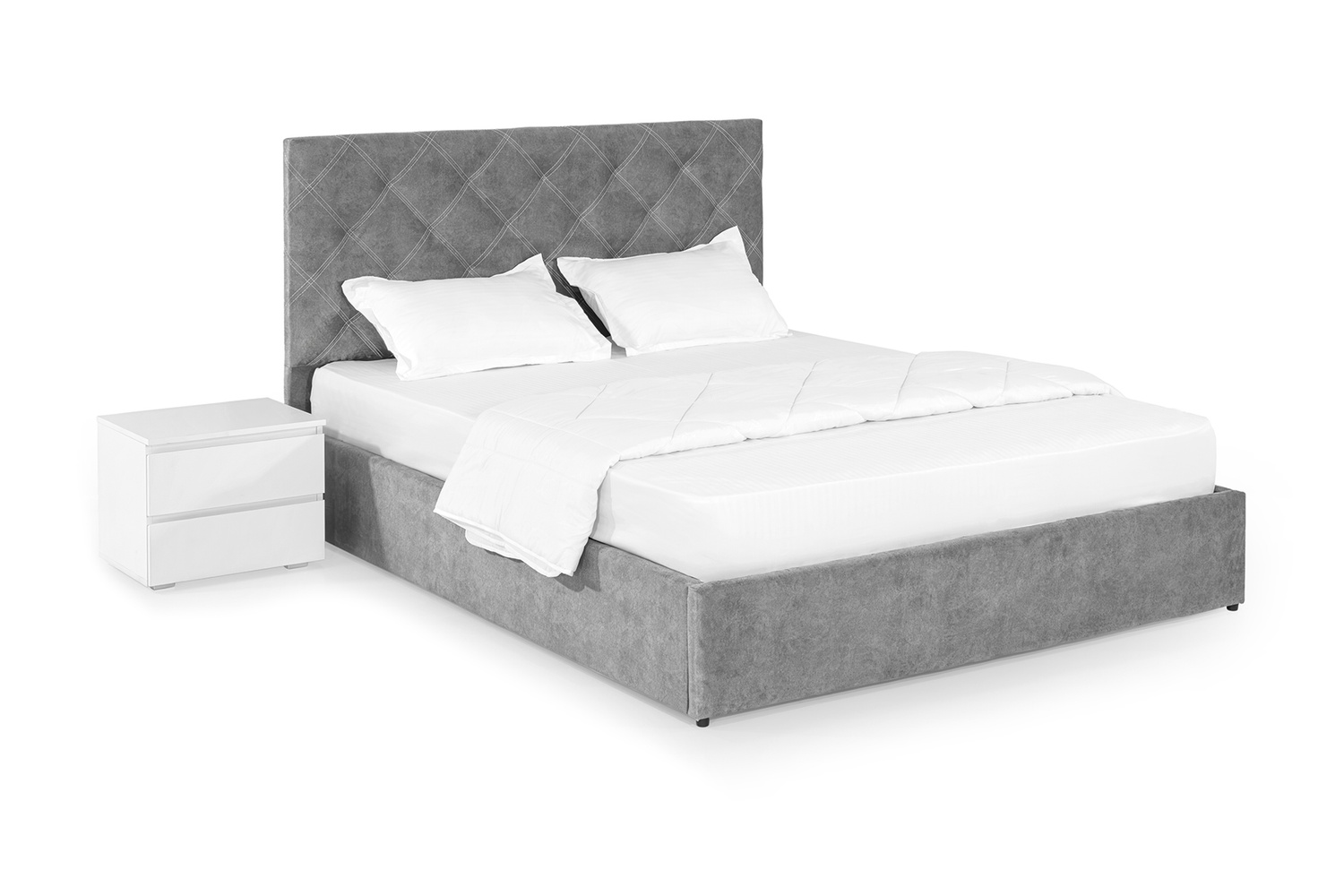 Кровать Барвинок 140х200 (Светло-серый, ламели, без подъемного механизма) IMI brvnk140x200ssb фото