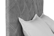 Ліжко Барвінок 140х200 (Світло-сірий, велюр, без підйомного механізму) IMI brvnk140x200ssb фото 6