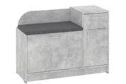 Тумба для взуття Jarnex (88,4 &times; 38 &times; 65 см, бетон і саванна дарк грей) ph-tmb-vz-b3-bt-svn-drg фото