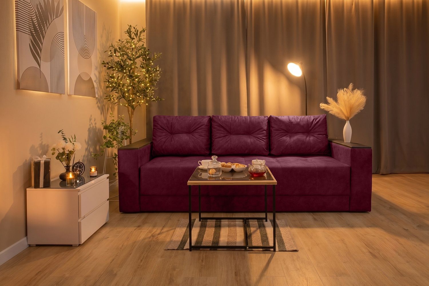 Диван Тейлор (235 &times; 105 см, бордовий) IMI dtlr-Crocus-63 фото