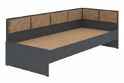 Кровать детская Belva (203,2 &times; 93,5 &times; 74,8 см, велюр, антрацит, ирис 08) ph-dt-lg-s4-nt-rs8 фото
