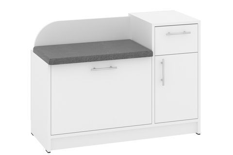 Тумба для обуви Jarnex (88,4 &times; 38 &times; 65 см, белый и серый) ph-tmb-vz-b3-bl-sr фото