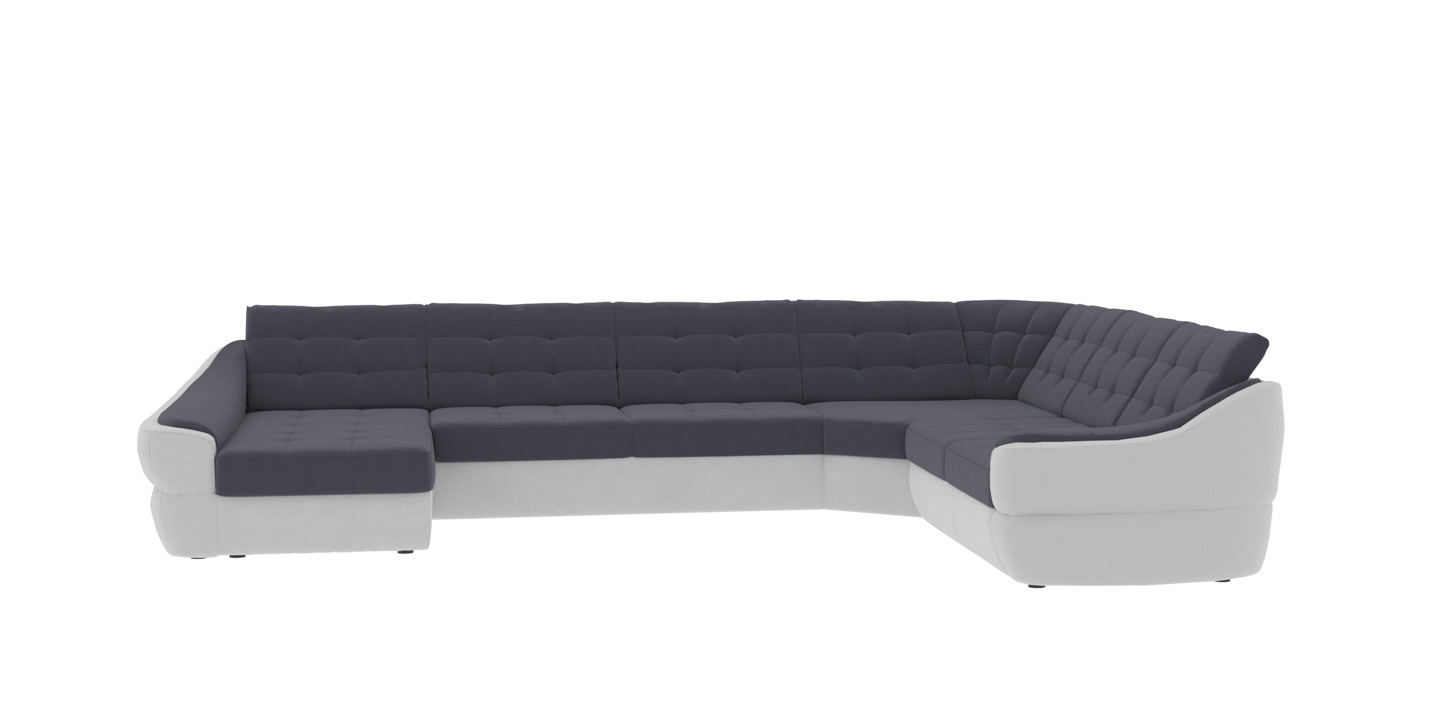 Угловой диван Спейс XXL (темно-серый с молочным, 375х310 см) kspsxxl-tsir-mol фото