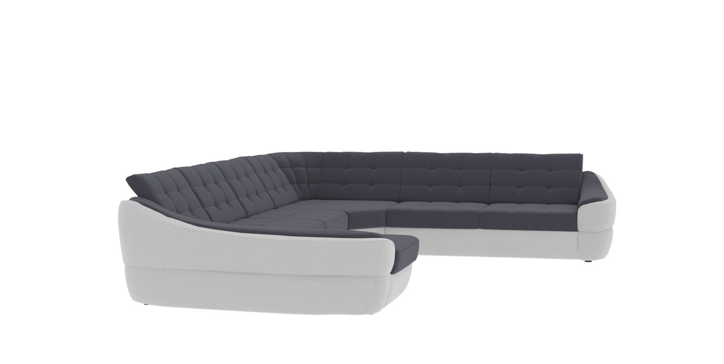 Угловой диван Спейс XXL (темно-серый с молочным, 375х310 см) kspsxxl-tsir-mol фото