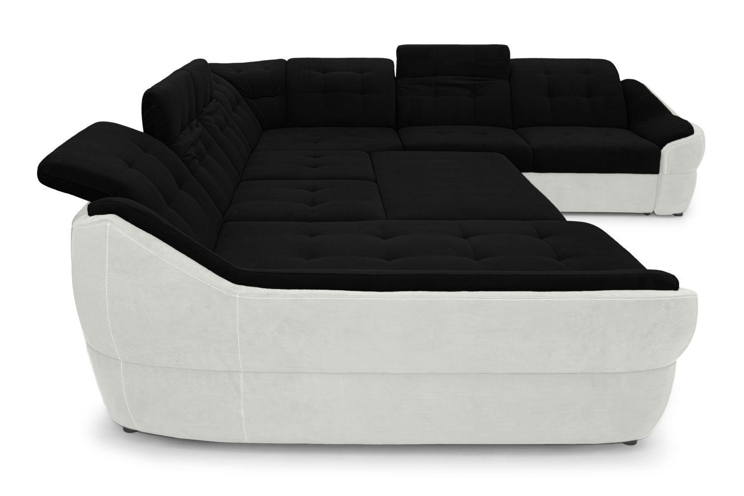 Угловой диван Спейс XXL (375 &times; 310 см, черный с молочным) IMI Premium kspsxxl-ll-99-1 фото