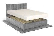 Кровать с матрасом Астра 160х200 (Светло-серый, велюр, без подъемного механизма) IMI str-am160x200ssb фото 1