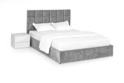 Ліжко з матрацом Айстра 160х200 (Світло-сірий, велюр, без підйомного механізму) IMI str-am160x200ssb фото 4