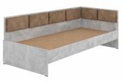 Кровать детская Belva (203,2 &times; 93,5 &times; 74,8 см, велюр, бетон, ирис 08) ph-dt-lg-s4-bt-rs8 фото