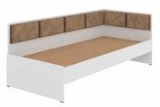 Кровать детская Belva (203,2 &times; 93,5 &times; 74,8 см, велюр, белый, ирис 08) ph-dt-lg-s4-bl-rs8 фото