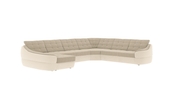 Кутовий диван Спейс XXL (бежевий з молочним, 375х310 см) kspsxxl-bej-mol фото
