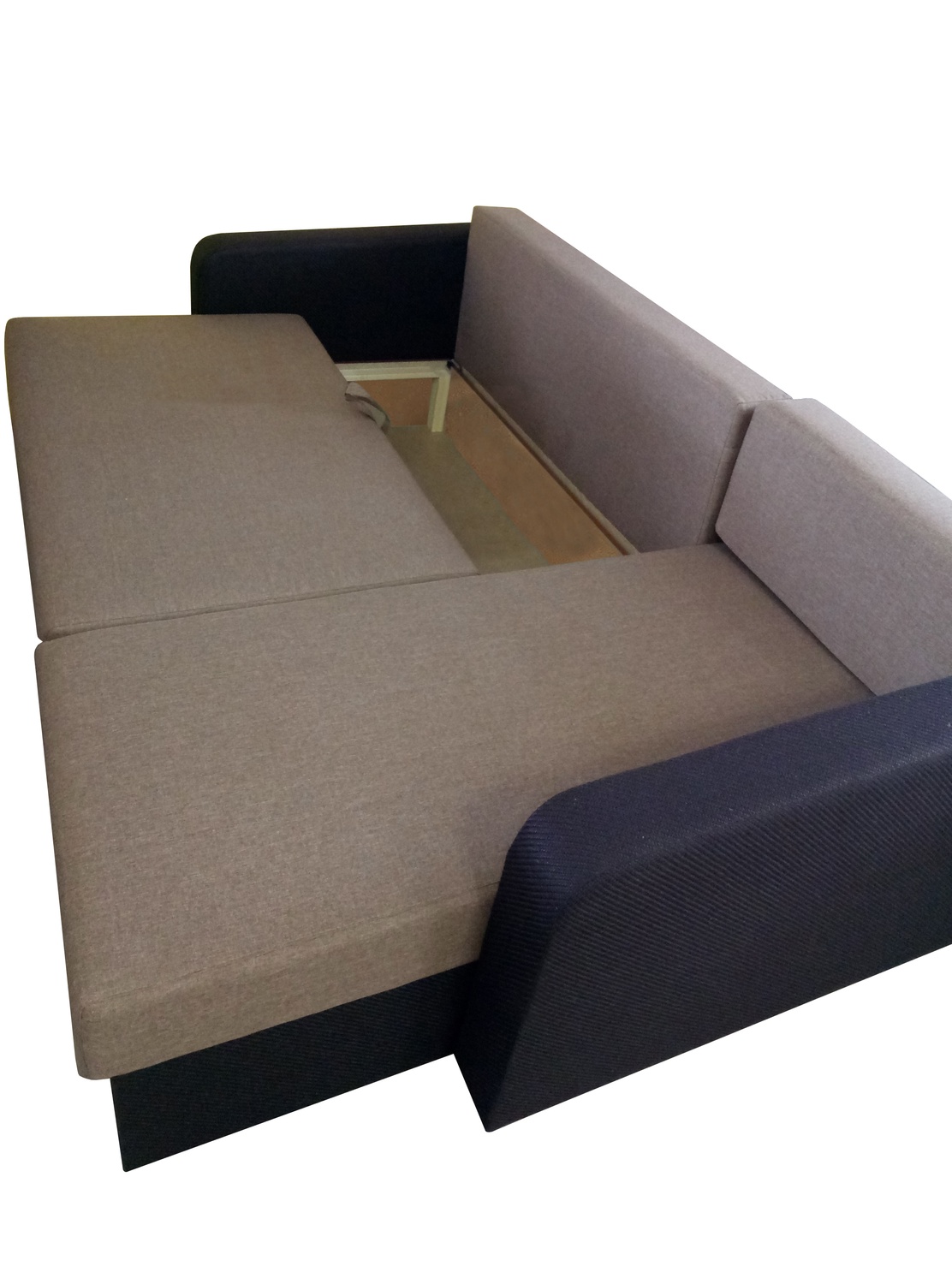 Кутовий диван Париж (бежевий з коричневим, 235х150 см) IMI kprz-sn-21-3 фото