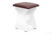 Табурет CuisineCorner (коричневий + білий, 35х33х45 см) ph-tb-1-krch-bl фото