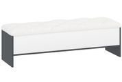 Банкетка Nirex (130 &times; 39 &times; 40 см, кожзам, антрацит и белый, белый) ph-bnkt-mnk-ntrc-bl-bl фото
