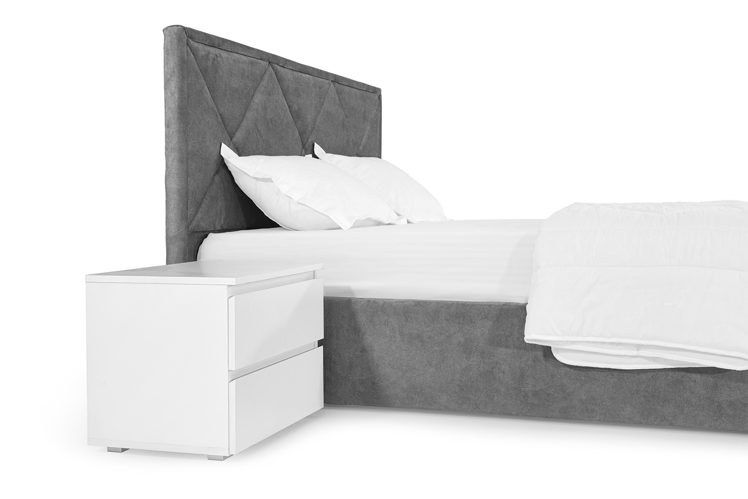 Ліжко Азалія 140х200 (Світло-сірий, ламелі, без підйомного механізму) IMI zl140x200ssb фото
