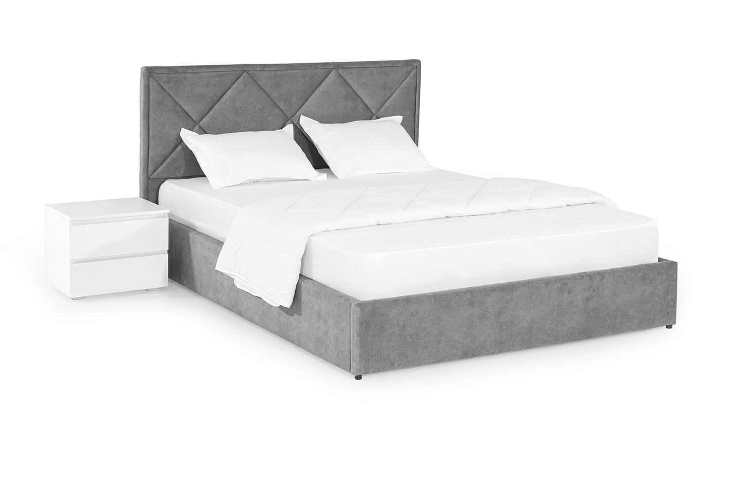 Кровать Азалия 140х200 (Светло-серый, ламели, без подъемного механизма) IMI zl140x200ssb фото