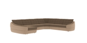 Угловой диван Спейс XXL (коричневый с бежевым, 375х310 см) kspsxxl-kor-bej фото