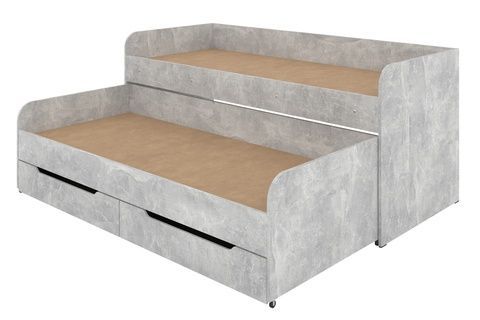 Двухъярусная выдвижная кровать Belvar-4 (197,2 &times; 83,4 &times; 86,5 см, бетон) ph-dt-lgk-sn5-bt фото