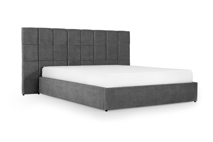 Кровать Гортензия 140х200 (Темно-серый, велюр, без подъемного механизма) IMI grtnz140x200tsb фото
