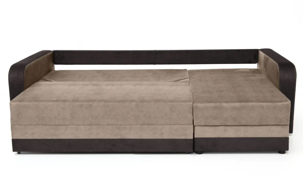 Угловой диван Арден (бежевый + коричневый , 230х150 см) IMI krdn-am-bej-kor фото