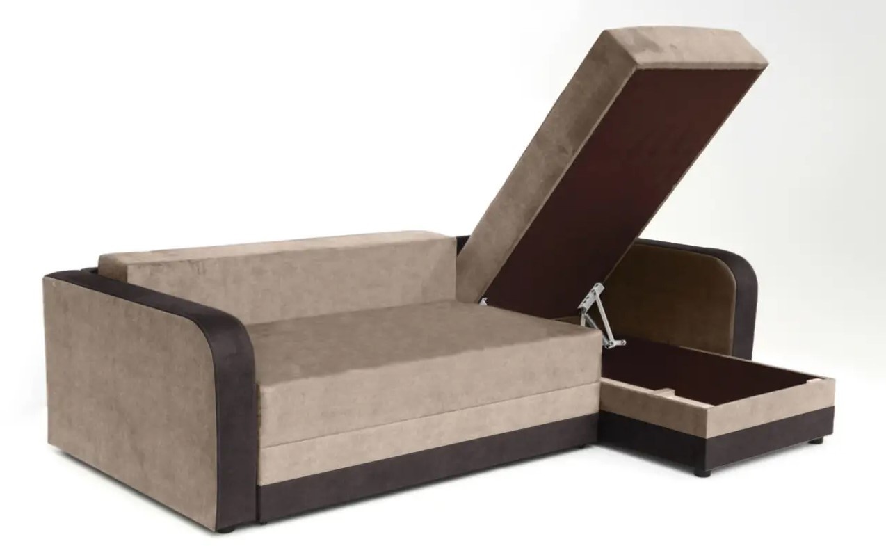 Кутовий диван Арден (бежевий + коричневий, 230х150 см) IMI krdn-am-bej-kor фото