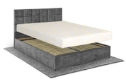 Кровать с матрасом Астра 160х200 (Темно-серый, велюр, без подъемного механизма) IMI str-am160x200tsb фото