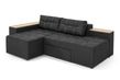 Угловой диван Домино (Черный, 245х160 см) IMI kbvr-sn-19 фото