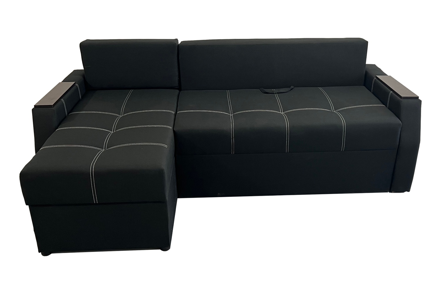 Угловой диван Марк (Черный, 224х150 см) IMI dmrk-sn-19 фото